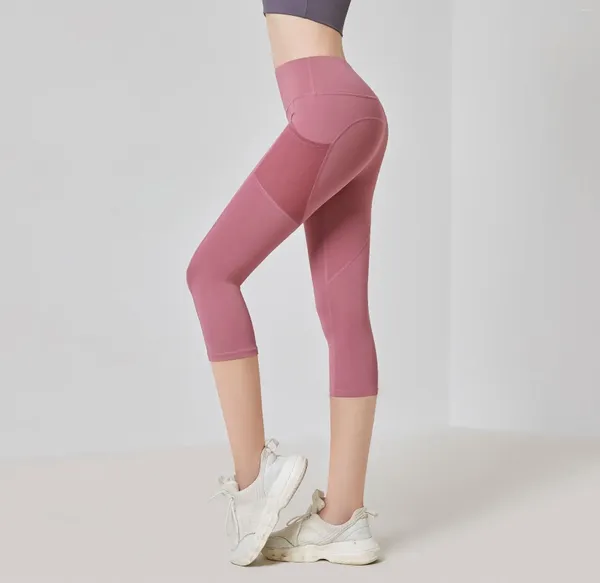 Pantalon actif haute élasticité Yoga femmes avec poche sans couture équitation Jogging Sport gymnastique entraînement Fitness Leggings Sport
