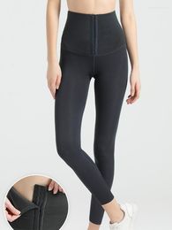 Pantaloni attivi Leggings a vita alta Donna Skinny Yoga Collant sportivi elastici Donna Nero Slim Push Up Allenamento Fitness Pantaloni da palestra femminili