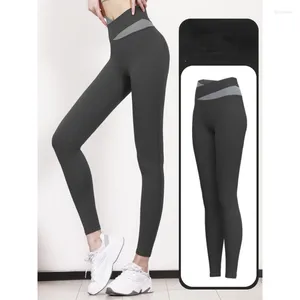 Actieve broek Hoge taille Patchwork Leggings vrouwen verhogen Bubody Building Sport Gym Fitness Panty buikbestrijding Training Snel droog