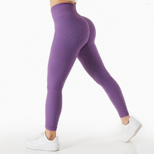 Pantalon actif taille haute sans couture sport Leggings femmes Super extensible ascenseur hanche Yoga Scrunch BuGym entraînement collants de course Trousets
