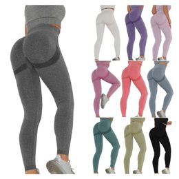 Actieve broek Hoge taille Sexy leggings Dames Fitness Gym Vouw Sport Elastische legging Slanke heup Push-up Vrouwelijke training Running Yoga-legging