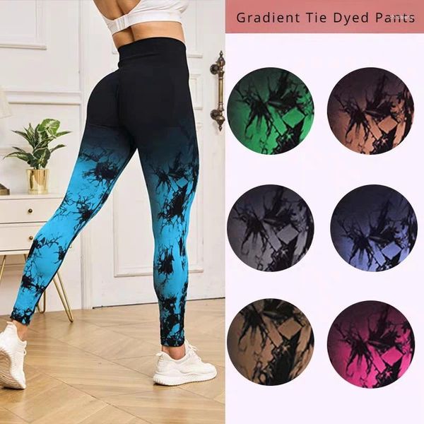 Pantalons actifs High Taied Tied Sexy Hip-Lifting Exercice Training Fitness Fitness élastique Ajustement serré Dowing Yoga Legging de célébrités en ligne