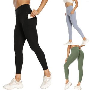 Pantalons actifs taille haute femmes Legging poches bas de Fitness pantalons de survêtement de course pour pantalons de Sport à séchage rapide entraînement sport Yoga