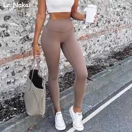 Aktive Hose, hohe Taille, Yoga-Leggings für Damen, Vier-Wege-Stretch, Bauchkontrolle, Fitnessstudio, Leggings, butterartige Sportstrumpfhose