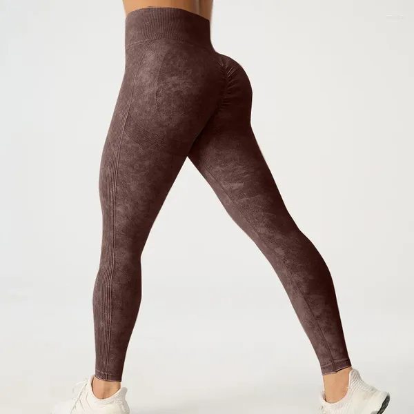 Actieve broek Hoge taille Mat Yoga Externe slijtage Heuptraining Fitness Nauwsluitend Sneldrogend en strijken Legging