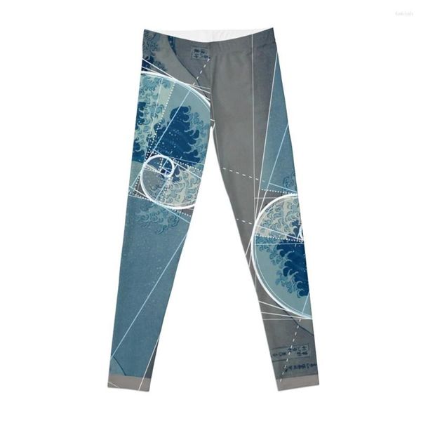 Active Pants Hokusai Meets Fibonacci Golden Ratio #2 Leggings Mujeres Para Gimnasio En Capris Ropa Deportiva Mujer