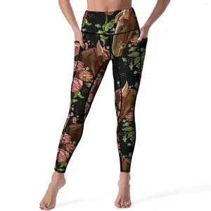 Actieve broek Paardenhoofd Yoga Paarden Trending Bloemenprint Fitnesslegging Hoge taille Stretchy sportlegging Ontwerp Legging Cadeau