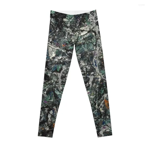 Pants actifs Jackson Pollack |Full immense cinq leggings Womens Golf Wear Legging Sexy Woman Femmes Gym