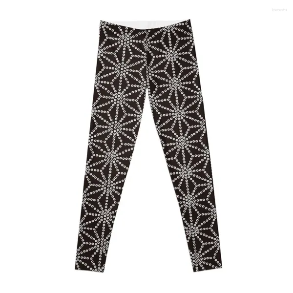 Pantalones activos Patrón tradicional japonés :: Leggings Asanoha (hoja) Ropa de golf Push Up para mujer Mujer