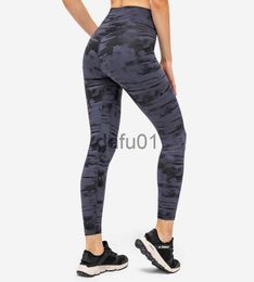 Pantalon actif L-054 Leggings pour femmes taille haute imprimé pantalons de yoga de sport slim capris respirant cravate teinture vêtements de sport élastiques collants pleine longueur pantalons x0912