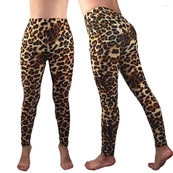 Pantalones activos con estampado de leopardo para mujer, mallas elásticas para Yoga, Fitness, correr, gimnasio, deportes atlético, ejercicio, medias ajustadas #