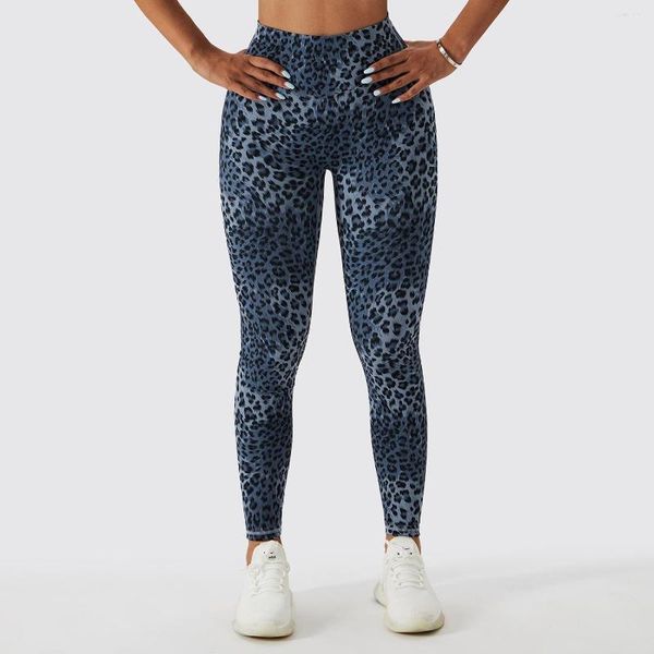 Pantalones activos Leopardo Yoga Leggings Mujeres para gimnasio Push Up Medias deportivas Mujer 2023 Leggins Mujer Fitness Entrenamiento Legging Sport Femme Brown