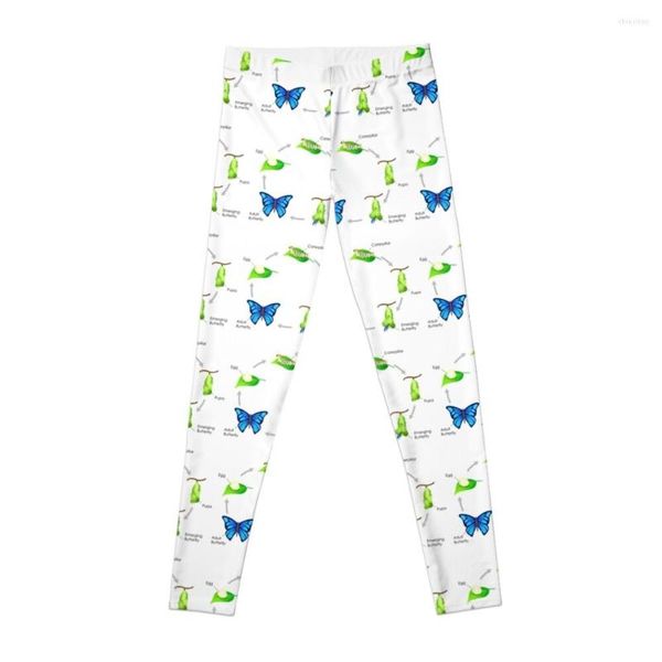 Pantalones activos Ciclo de vida de una mariposa Leggings Push Up Mujeres Deportes Ropa de gimnasia