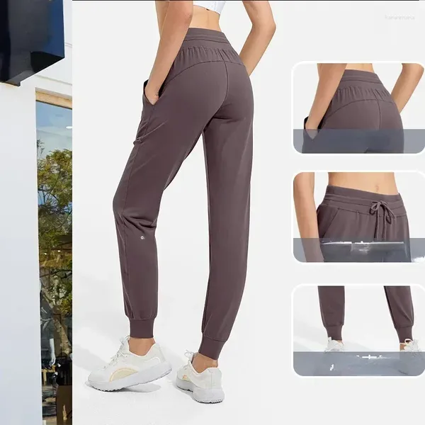 Pantalon actif LO Logo automne et hiver femmes Yoga haute WLOst mince cravate pieds sport Fitness Capris