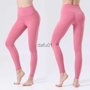 Pantalones activos Lu Align Lu Girl Pantalones largos de yoga Wunder Train Pantalones de yoga ajustados para correr Mujeres Elasticidad Leggings deportivos Ejercicio Slim Noveno pantalón Fitness Encuadre de cuerpo entero x