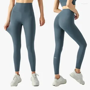 Pantalon actif Lu Logo avec vêtements de sport pour femmes sport Push Up Lycra Yoga Scrunch fesses Leggings entraînement collants de course dames