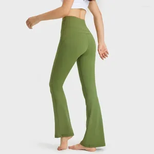 Pantalones activos LUlogo, mallas deportivas negras para mujer, Push Up, informales, suaves, de cintura alta, para Yoga, pierna ancha acampanada, mallas para mujer, ropa de gimnasio