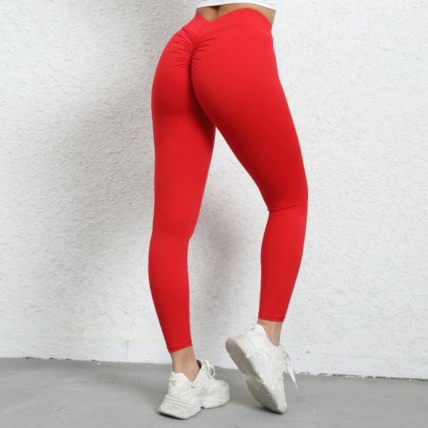 Pantalon actif Lycra Gym Leggings Femmes Push Up Sports Colls