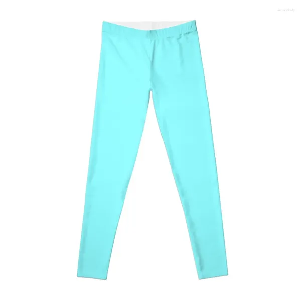 Pantalon actif néon néon bleu clair leggings fitness woman women's womens women