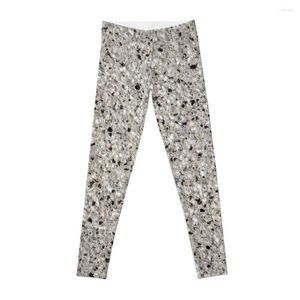 Pantalon actif marbre-noir et blanc gris tourbillonné Design Leggings vêtements Fitness