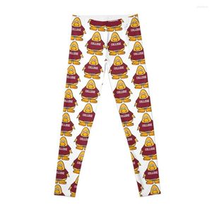 Pantalon actif marron et or Club Penguin Alt College Leggings Gym Wear femmes Yoga femme sportive