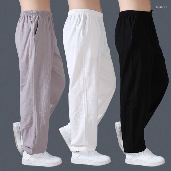 Pantalons actifs Hommes Femmes Yoga Tai Chi Kungfu Pantalon de méditation Coton Lin Pantalon de survêtement ample Running Jogger Fitenss Gym Workout Pantalon décontracté