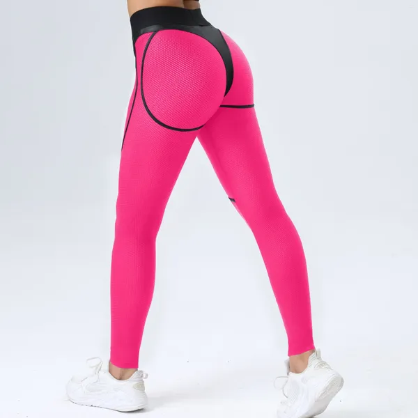Pantalones activos Mesh Gym Gym Leggings Mujeres Fitness transparentes para sexy Lycra Meleras deportivas Yoga 2023 Legging Feminina