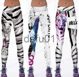 Pantalon actif Date femmes minceur formation Fitness sport danse pantalon jogging sauvage tigre yoga pantalon serré blanc noir léopard leggings x0912