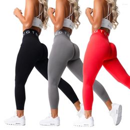 Pantalon actif nvgtn femmes leggings sans couture pour les accessoires de gym féminine de la taille haute