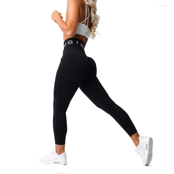 Pantalon actif NVGTN Femmes Leggings sans couture Taille haute Entraînement Gym Yoga NV Collants de sport doux