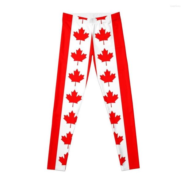 Active Pants Leggings officiels du drapeau canadien Chemises de sport Femmes Gym