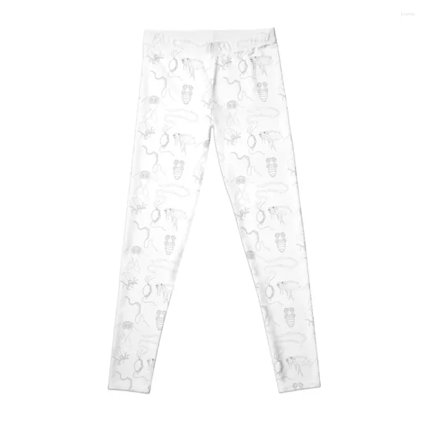 Pantalon actif Parasites-noir sur blanc Leggings sport pour Gym Legging Sexy femme évasée femmes