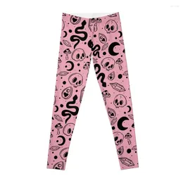 Pantalon actif rose motif sorcière Leggings sport pour Leggins Push Up femme femmes vêtements de sport femmes