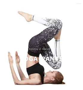 Pantalon actif yoga imprimé femmes hautes taille skinny danse bodybuilding à séchage rapide vêtements de fitness nude