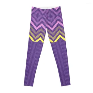 Pantalon actif motif violet leggings bohèques legins pour les vêtements de fitness pour femmes