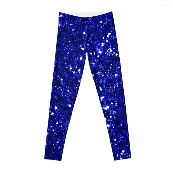 Pantalones activos azules reales brillantes brillo confeti leggings pantalones de chándal mujer mujer camisas de gimnasio