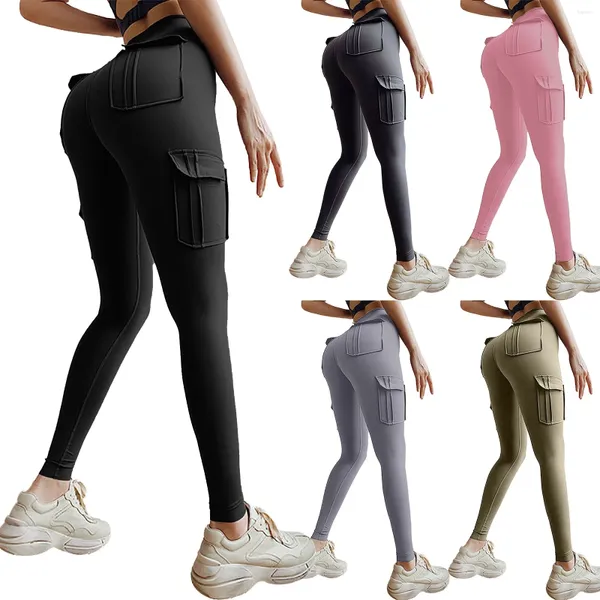 Pantalones activos Leggings para correr Entrenamiento Deportes atléticos Yoga Mujer Fitness Montar Tallas grandes para mujer Algodón