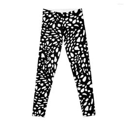 Active Broeken SALAMANDER SKIN BLACK AND WHITE BY SUBGIRL Leggings Dames Dames Sport Tennis Voor