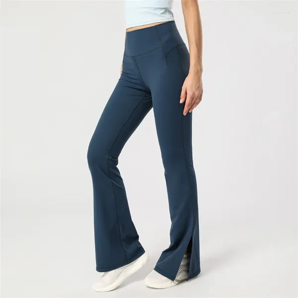 Pantalones activos Leggings deportivos acampanados sin costuras para mujer, cintura alta, Yoga, gimnasio, Fitness, medias de pierna ancha, Push Up, Lycra, pantalones informales para correr