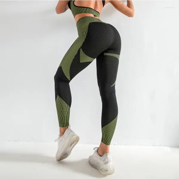 Pantalons actifs Leggings de gymnase sans couture Push up Sports Yoga Fitness Leggins Femmes High Wistre Proof Trimps