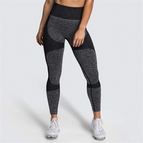 Pantalones activos Leggings sin costuras Mujer Yoga Correr Deporte Medias de cintura alta Leggins Mujer Gimnasio Entrenamiento físico Push Up Legging Ropa deportiva