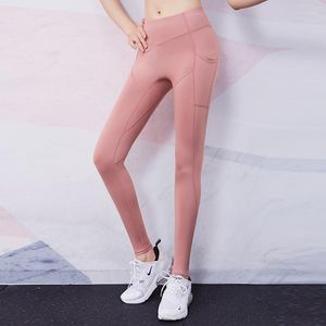 Pantalon actif leggings roses sans couture sport féminin fitness push up yoga haute taille squat proof entraînement de vêtements de sport