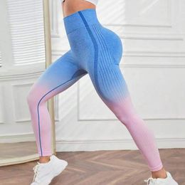 Pantalon actif Leggings de Sport sans couture femmes taille haute imprimer Yogo Stretch Fitness Legging mode Push Up BuTrainning Jogging