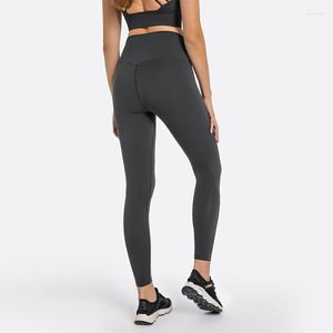 Pantalon actif Sexy Charmant Leggings Couleur Unie Yoga Gym Sports Mode Femmes Doux Respirant Sain Nu Abdominal Hip Lift