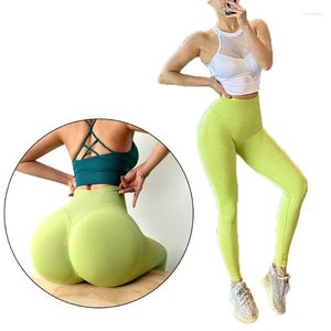 Pantalones activos Mujer Sexy Leggings de YOGA sin costuras Levantador de glúteos Fitness Absorción del sudor High Rise Sport Gym Medias moldeadoras de cuerpo de secado rápido