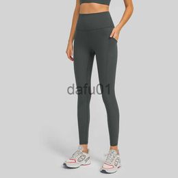 Calças ativas para mulheres, calças de yoga, bolso lateral, levantamento de quadril, slim, corrida, esportes, fitness, academia, leggings, treino casual, treino x0912