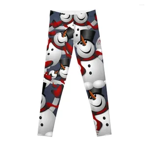 Pantalon actif bonhomme de neige Jolly Santa père noël cadeau de noël emballage Leggings vêtements de sport femme salle de sport femmes
