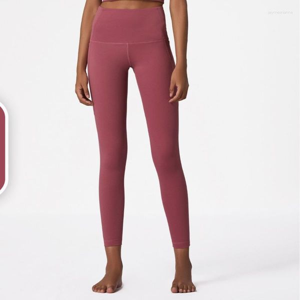 Pantalones deportivos deportivos de doble cara para deportes, mallas de cintura alta para correr, Yoga, entrenamiento de gimnasio para mujeres, medias a prueba de sentadillas desnudas