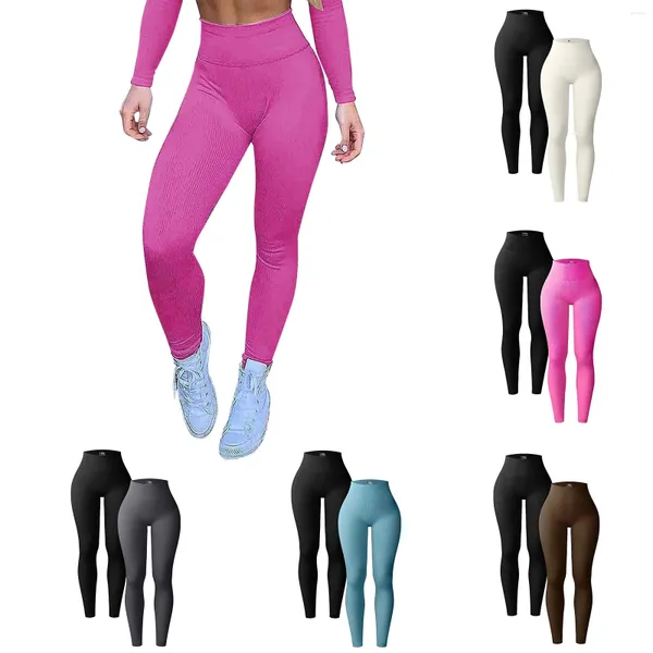 Pantalon actif sport Fitness femme haute bombe course à sec collants de Yoga en cuir avec poches pantalon pour femme taille