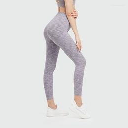 Pantalon actif rayé Yoga Leggings taille haute hanche ascenseur respirant course élastique Fitness pour les femmes